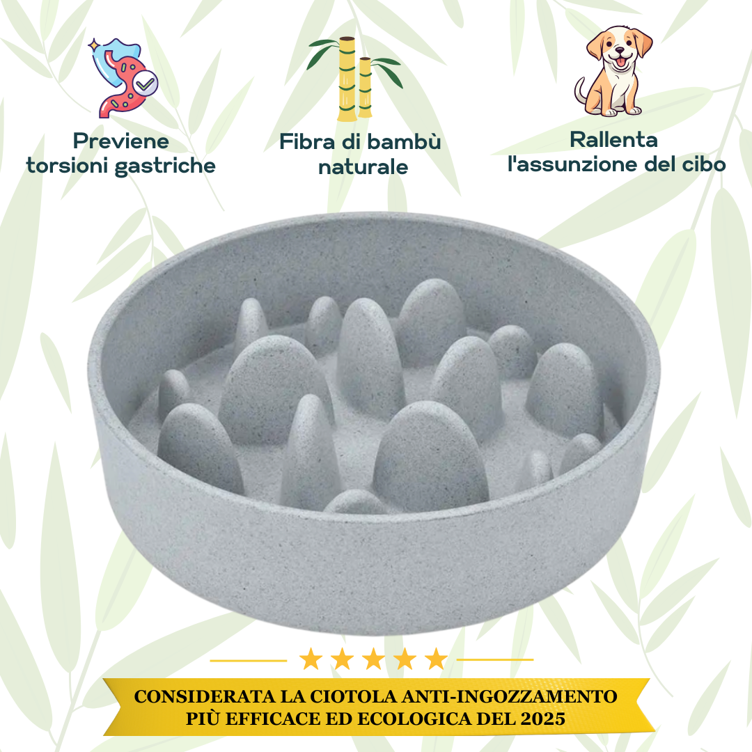 Ciotola Anti-Ingozzamento in Bambù