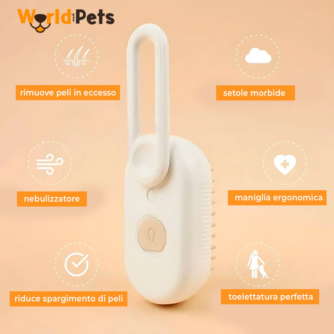 Spazzola con Nebulizzatore 2.0 World&Pets