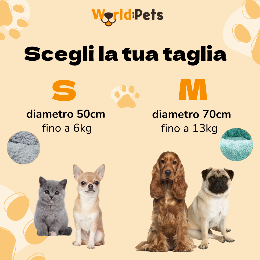 Cuccia Soffice Calmante Lavabile per Gatti e Cani di Piccola Media Taglia
