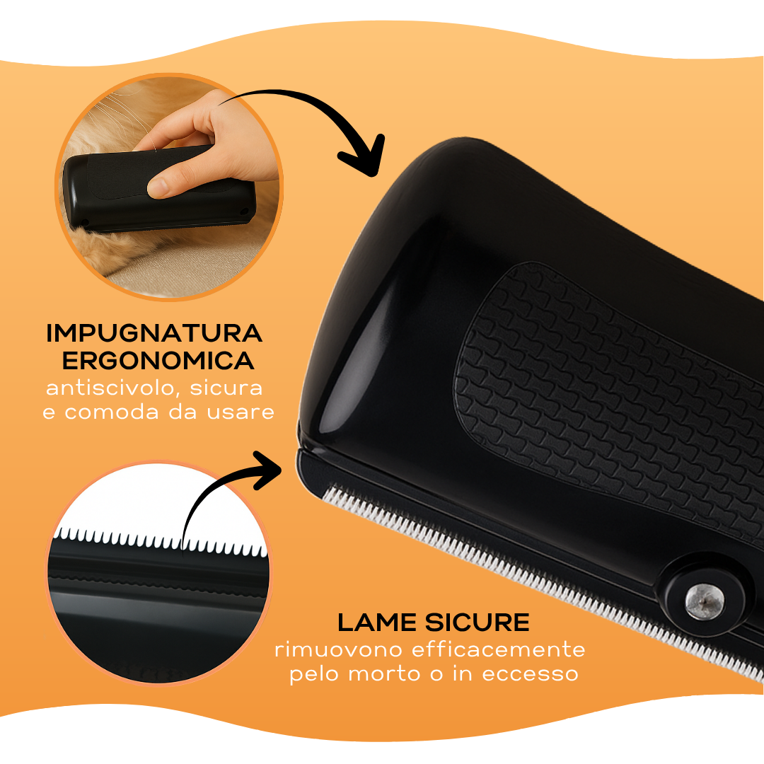 PeloStop™ – Spazzola professionale per manto in salute